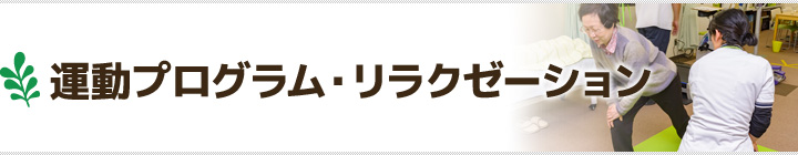運動プログラム・リラクゼーション